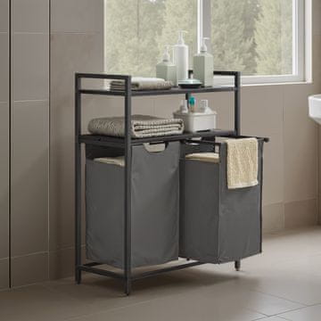 Songmics Košara za perilo 73x33x91 cm Črna