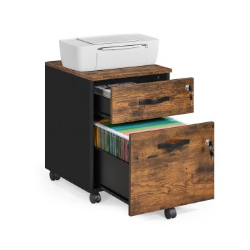 Songmics Mobilna predalčna omara 43.8x40x54.4 cm rjava