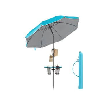 Songmics Plažni dežnik 160 cm modre barve