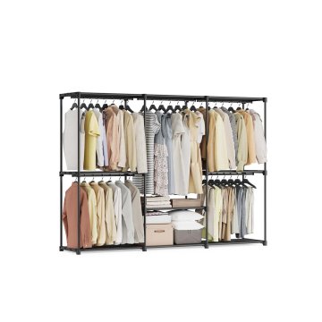 Songmics Samostoječa omara 205x43x166 cm Črna