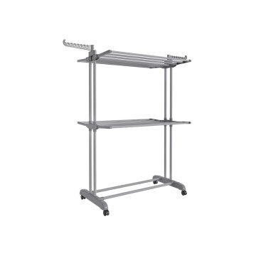 Songmics Stojalo za sušenje perila 4 nivoji 63.5x128x173 cm sivo
