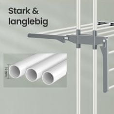 Songmics Stojalo za sušenje perila, 4 nivoji, 63.5x128x173 cm, črno