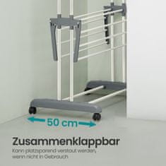 Songmics Stojalo za sušenje perila, 4 nivoji, 63.5x128x173 cm, črno