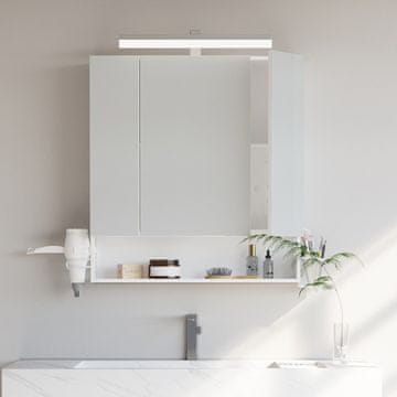Songmics Kopalniška omarica 3 vrata 16.5x70x75 cm bela