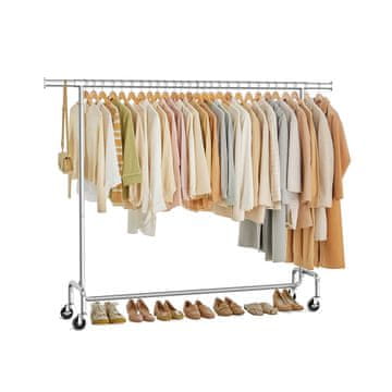 Songmics Oblekalna stojala 45x160x162.9 cm srebrni kovinski