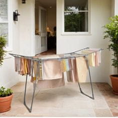 Songmics Stojalo za sušenje perila 56.5x173x96.5 cm sivo