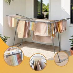 Songmics Stojalo za sušenje perila 56.5x173x96.5 cm sivo