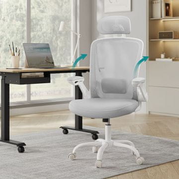 Songmics Pisarna stol 64x64x115 cm Siva