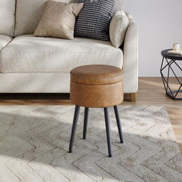 Songmics Okrogla stolica 38.2x44.4 cm rjava