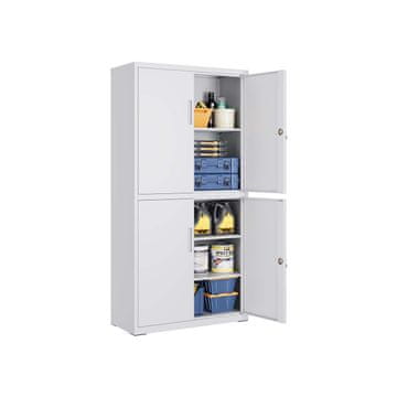 Songmics Predalnik za dokumente 40x80x180 cm Sive barve