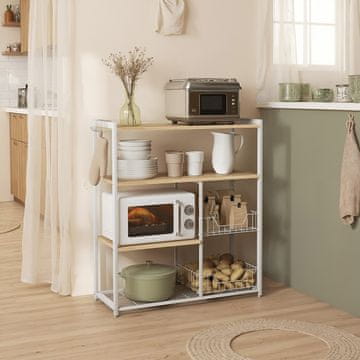 Songmics Kuhinjska polica 35x80x93.5 cm bela