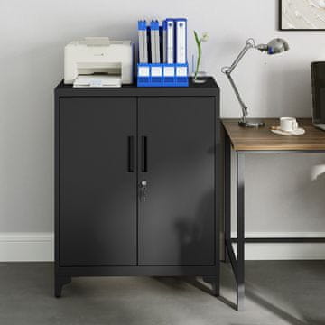 Songmics Predalnik za dokumente 40x80x90 cm Črn