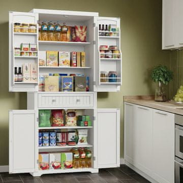 Songmics Kuhinjski omarica 40x76x182.1 cm bela