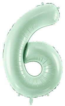 Folija balon številka 6 ŠEST zelen 72 cm