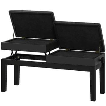 Homestar Klaviaturni stol z nastavljivo višino 105x37x48-58 cm črne barve