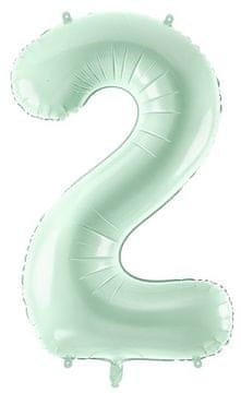 Folija balon številka 2 TWO zelen 72 cm