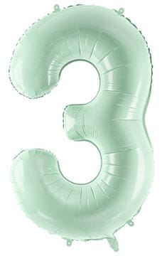 Folija balon številka 3 TRI zelen 72 cm