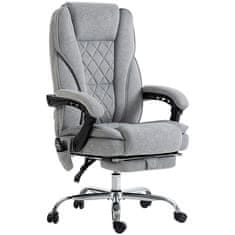Homestar Pisarniški stol ergonomski z naslonom, masažo in ogrevanjem, 67x72x111 cm, siva