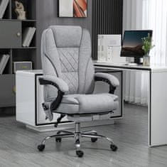 Homestar Pisarniški stol ergonomski z naslonom, masažo in ogrevanjem, 67x72x111 cm, siva
