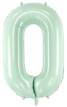 Folija balon številka 0 ZERO zelen 72 cm