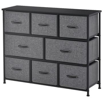 Homestar Predalnik 8 predalov 100x30x78,5 cm temno siva
