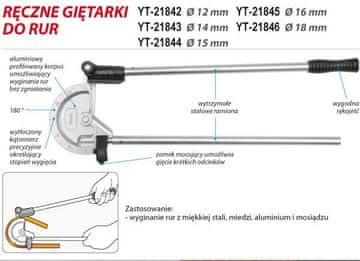 YATO Upogibalka cevi 12 mm YT-21842