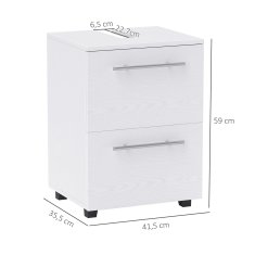 Homestar Kopalniška omarica 41,5x35,5x59 cm Bela