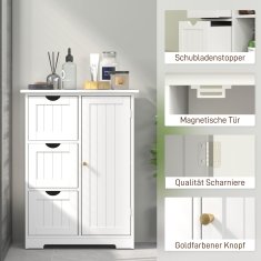Homestar Kopalniška omarica 60x30x80 cm Bela