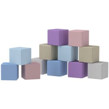 Homestar Set penastih blokov 12 kosov 20x20x20 cm večbarvno
