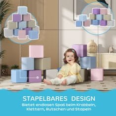 Homestar Set penastih blokov 12 kosov 20x20x20 cm večbarvno