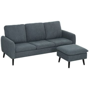 Homestar Kotna zofa postelja 196x140x88 cm siva