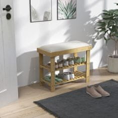 Homestar Čevlji klop 60x29x49 cm krem bela