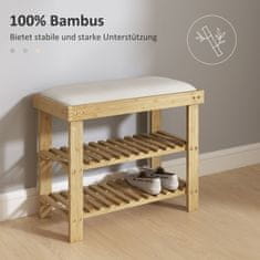 Homestar Čevlji klop 60x29x49 cm krem bela