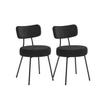 Songmics Set jedilnih stolov 59x48.5x82.5 cm Črna