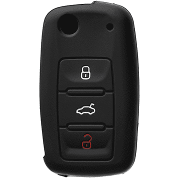 SILIKONSKI ZAŠČITNI OVITEK ZA KLJUČ VW ŠKODA SEAT ČRNEGA OBLIKOVALCA