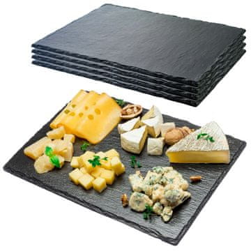 Vilde Pravokotni kamniti servirni pladenj 30x20cm 4 kosi.