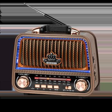 Krüger&Matz Prenosni analogni AM/FM radio Kruger&Matz Bluetooth microSD z baterijami