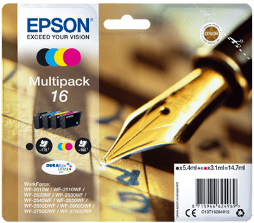 Epson kartuša T1626 (črna/zelena/magenta/rumena), večpaketna (pisalo)