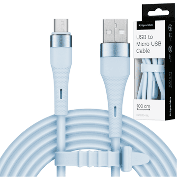 Krüger&Matz Silikonski kabel USB - microUSB 1m 12W Kruger&Matz Basic