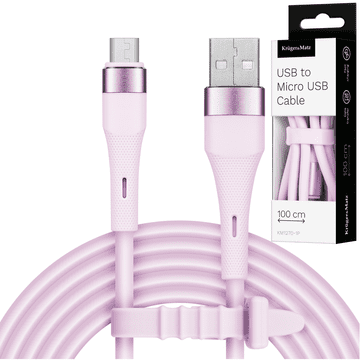 Krüger&Matz Silikonski kabel USB - microUSB 1m 12W Kruger&Matz Basic