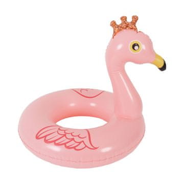 Napihljiv plavalni obroč flamingo