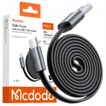 Mcdodo KABEL USB-A USB-C HITRO POLNILNI KABEL MAGNETNI 6A 100W 1M