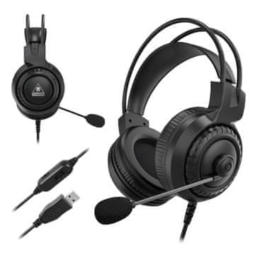 Krüger&Matz Žične igralne slušalke Kruger&Matz GH-10 z mikrofonom, USB
