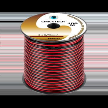 Cabletech Zvočniški kabel 0,75 mm CU črno-rdeč 100 m