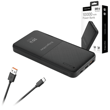Krüger&Matz Prenosna baterija 10000mAh 20W QC PD USB-C KrugerMatz