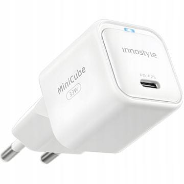 Innostyle HITR POLNILNIK CUBE USB-C 33W USB TIPA C GAN II ZA SAMSUNG LED