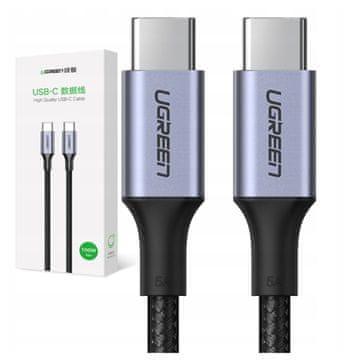 Ugreen US316 USB-C na USB-C kabel, 100 W, 1 m (črn)