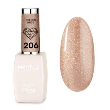 hibridni LED/UV lak za nohte 10 ml - zlati nude - 206