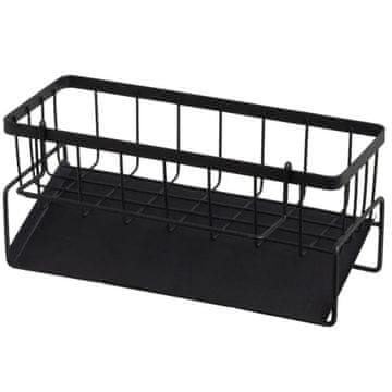 Home Organizator za kuhinjsko korito črne barve 23x9x10 cm