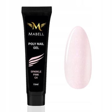 Poly Gel za nohte 15 g - bleščeče roza - C4